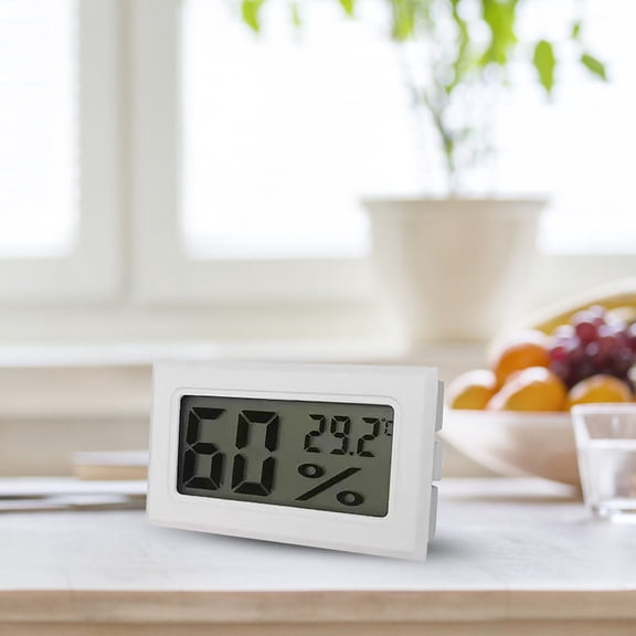 Digital Indoor Hygrometer - Accurate Temperature & Humidity Monitor with LCD Display, ABS Material, Compact Portable