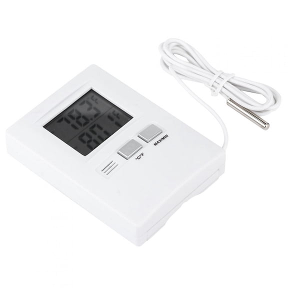 Digital Indoor Outdoor Weather Thermometer with Wired Probe, Large LCD Screen Temperature Monitor, -58F to 158F (-50C to 70C) Max Min Record Gauge for Home, 3.35 x 2.44 in / 8.5 x 6.2 cm