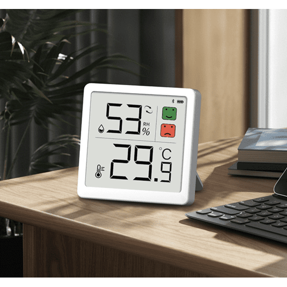 Digital Indoor Thermometer Hygrometer, Large LCD Temperature Humidity Monitor with Comfort Indicator, Wall Mount & Tabletop, Low Power Temp Humidity Gauge for Bedroom Baby Room