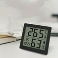 thumbnail image 1 of Digital Indoor Thermometer Hygrometer with Backlight, Accurate Temperature and Humidity Sensor, Magnetic Mount, 3.07" Display for Home Office Bedroom, 1 of 7