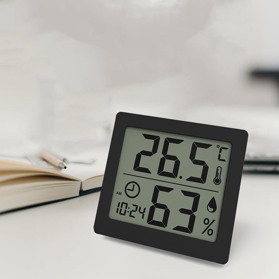 Digital Indoor Thermometer Hygrometer with Backlight, Accurate Temperature and Humidity Sensor, Magnetic Mount, 3.07" Display for Home Office Bedroom