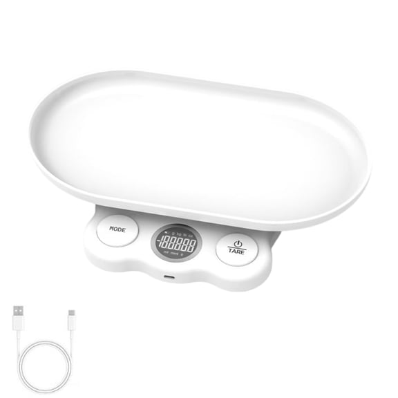 Digital Infant and Pet Scale with LED Screen and Detachable Tray Dog Weighing Scale for Accurate Weighing Up to 11lb