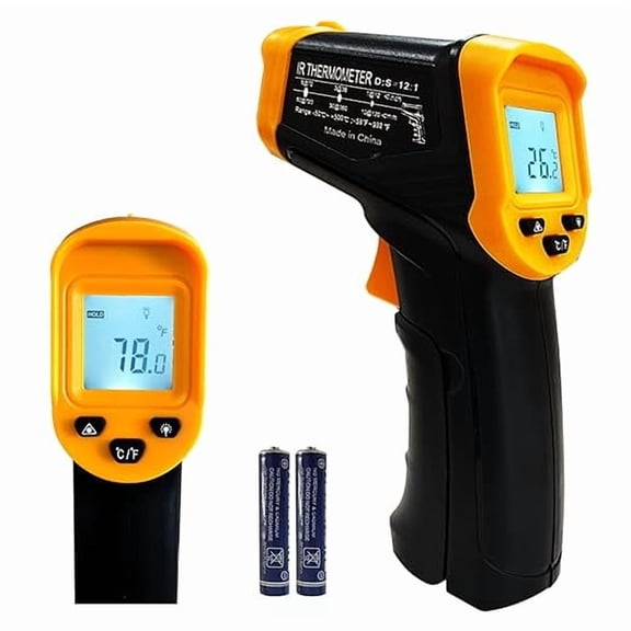 Digital Infrared Thermometer gun for cooking,BBQ,Pizza oven,Ir Thermometer with Backlight,-58~932(-50~500) Handheld Non Contact Heat Laser Temperature Gun (Not for Human)
