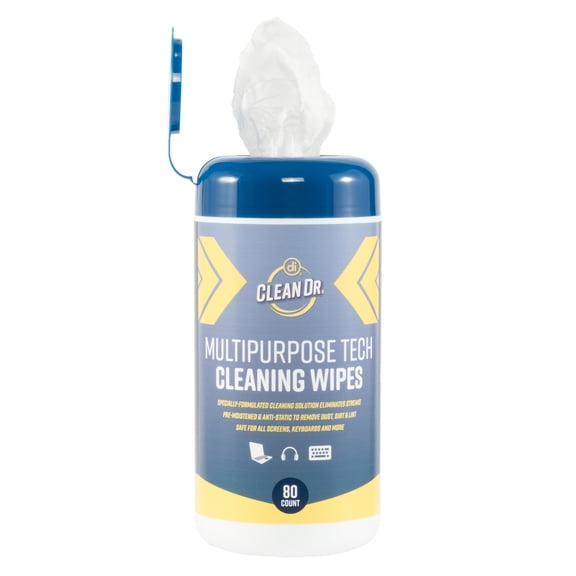 Digital Innovations CleanDr Multipurpose Tech Wipe, 5.1 In. x 5.1 In., 80 Count