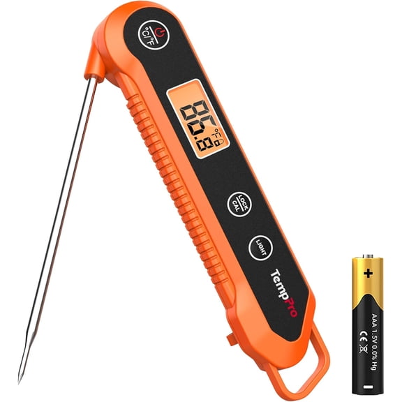 Digital Instant Read Meat Thermometer for Grilling Waterproof Kitchen Food Thermometer with Calibration Backlight Baking Bread Candy Thermometer Cooking Tools Utensils (Previously ThermoPro)