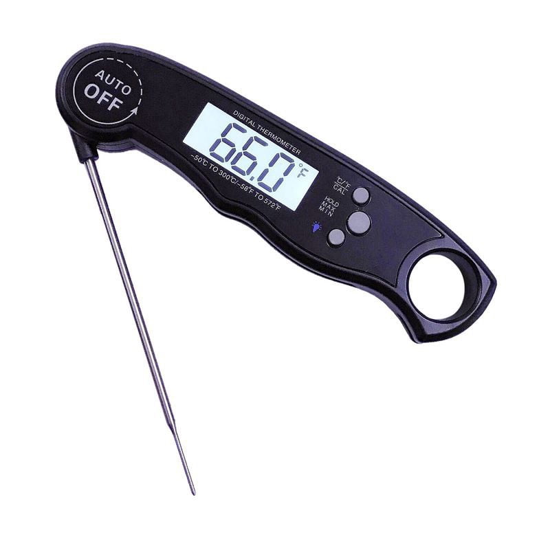 Digital Instant Read Meat Thermometer – Waterproof Kitchen Food Cooking Thermometer with Backlight LCD – Best Ultra-Fast Electric Meat Thermometer Probe for BBQ Smoker Roasting Turkey,Chilli