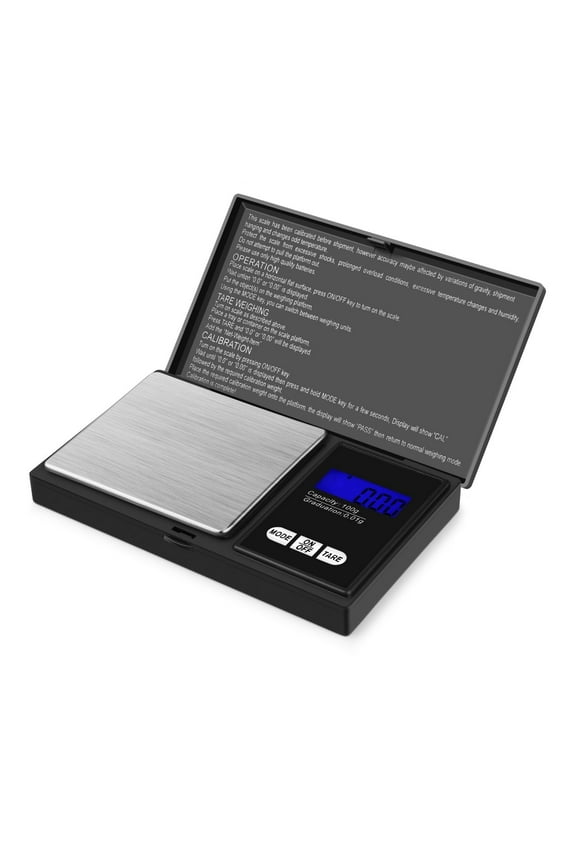 Digital Jewelry Scale Diamond Gold Silver Coin Gems Weight Balance Tool 100g x 0.01g Mini Pocket Portable High Precision For Personal Commercial Use