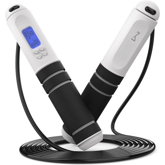 Digital Jump Rope with Counter & Timer - Adjustable Speed Skipping Rope ...