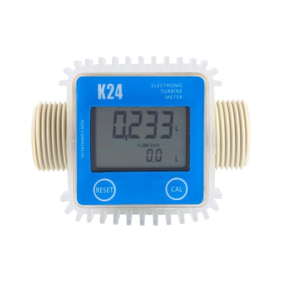 Digital K24 Die-sel Oil Fuel Flow Meter Gauge LCD Fuel Flow Meter Chemicals Water Sea Liquid Flow Meters Measuring Tools ,Energy-Saving