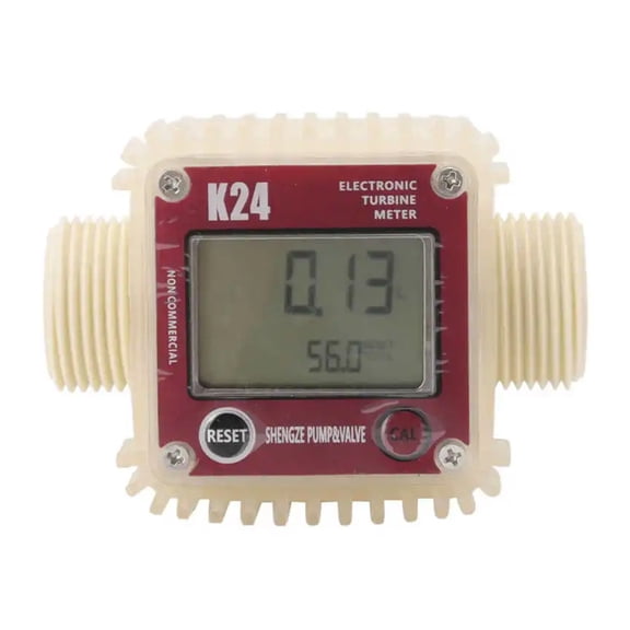 Digital K24 Oil Fuel Flow Meter Gau LCD Fuel Flow Meter Chemicals Water Sea Liquid Flow Meters Measuring Tools ,Corrosion Resistance