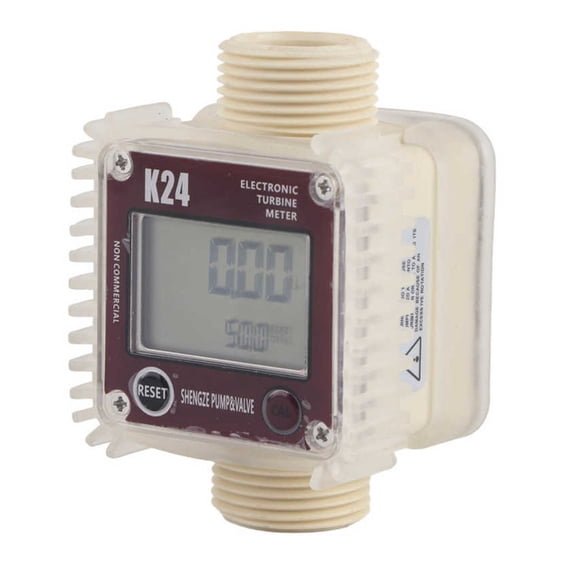 Digital K24 Die-sel Oil Fuel Flow Meter Gauge LCD Fuel Flow Meter Chemicals Water Sea Liquid Flow Meters Measuring Tools ,Easy to Install