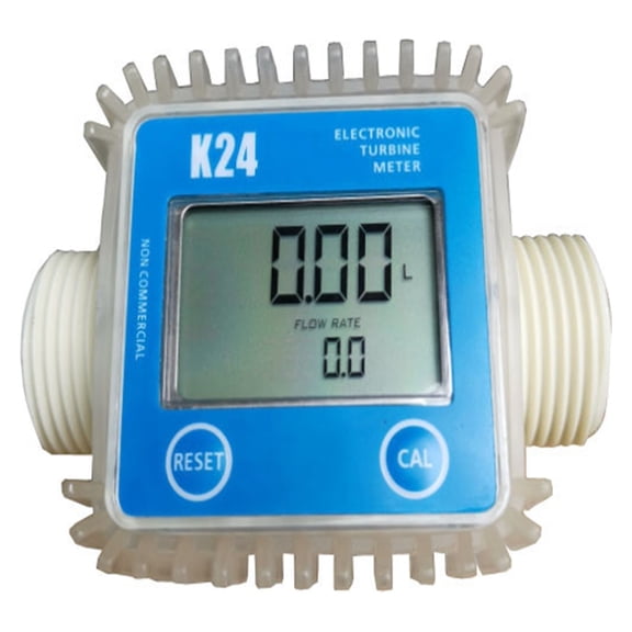 Digital K24 Turbine Flow Meter 1 Inch Vertical/Horizontal Diesel Oil Fuel Flow Meter Gauge For Chemicals Liquid Water ,Good Performance