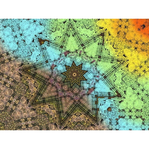 Digital Kaleidescope - CANVAS OR FINE PRINT WALL ART