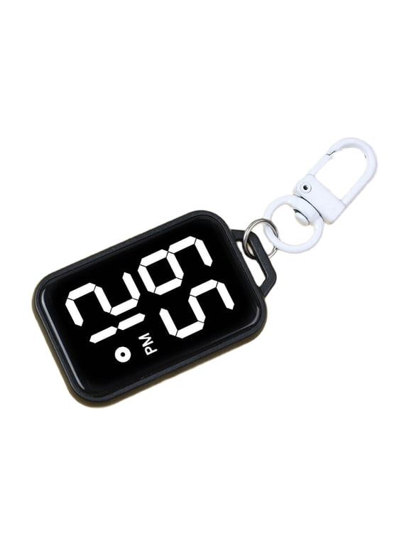 Digital Keychain Pocket Watch Portable Timekeeping Device For Study Exam Plastic Miniature LED Electronic Clock Gift