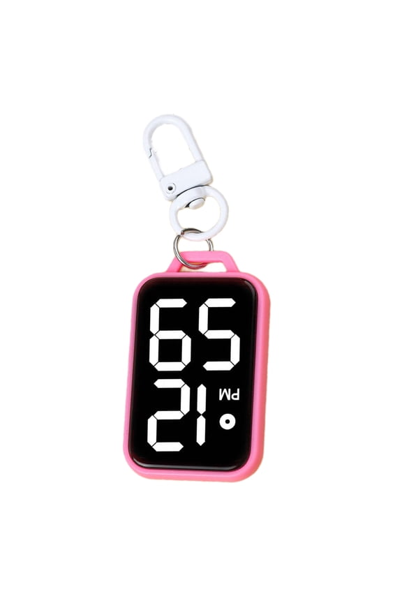 Digital Keychain Pocket Watch Portable Timekeeping Device For Study Exam Plastic Miniature LED Electronic Clock Gift