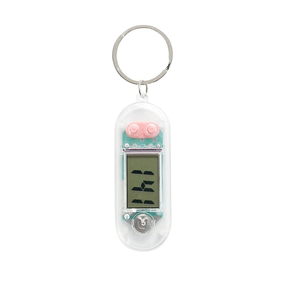 Digital Keychain Watch - Colorful Digital Pocket Watch Clip-on Backpack Mini Electronic Keychain for Exams, Home, Office and Outdoor Use Pink