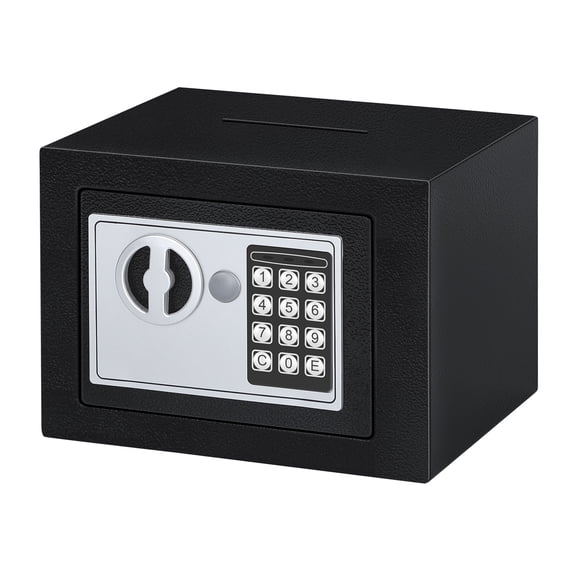 Digital Keypad Safe Box with Drop Slot, Small Fireproof Home Safe with Keys, 0.2 Cubic Feet