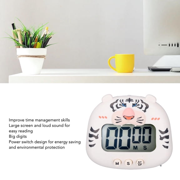 Digital Kitchen Countdown Timer, Big Digits, Flashing Alert, Stand, Perfect For Recipes