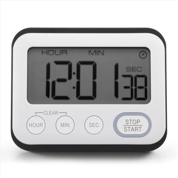 Digital Kitchen Countdown Timer: Teachers Classroom Counter Large LCD Loud Magnetic Clip Kids Simple Clock Mini Small Stopwatch Big Beeper Minute Hour Seconds Cooking Giant