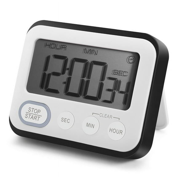 Digital Kitchen Countdown Timer: Teachers Classroom Counter Large LCD Loud Magnetic Clip Kids Simple Clock Mini Small Stopwatch Big Beeper Minute Hour Seconds Cooking Giant