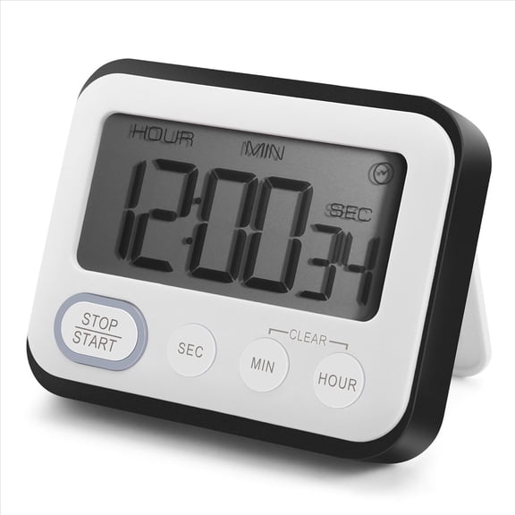 Digital Kitchen Countdown Timer: Teachers Classroom Counter Large LCD Loud Magnetic Clip Kids Simple Clock Mini Small Stopwatch Big Beeper Minute Hour Seconds Cooking Giant