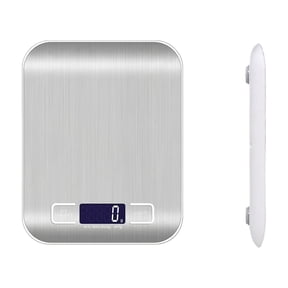 Digital Kitchen Food Scale 10kg/1g Precision Stainless Steel Digital Cooking Scale with LCD Backlight Tare Function Multi Unit Portable Slim Electronic Weight Scale for Baking Cooking Meal Prep,A