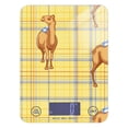 thumbnail image 1 of Digital Kitchen Food Scale Weight Grams Oz for Baking Cooking Coffee 11lb 0.05oz/1g Glass Cute Camel on Plaid, 1 of 7