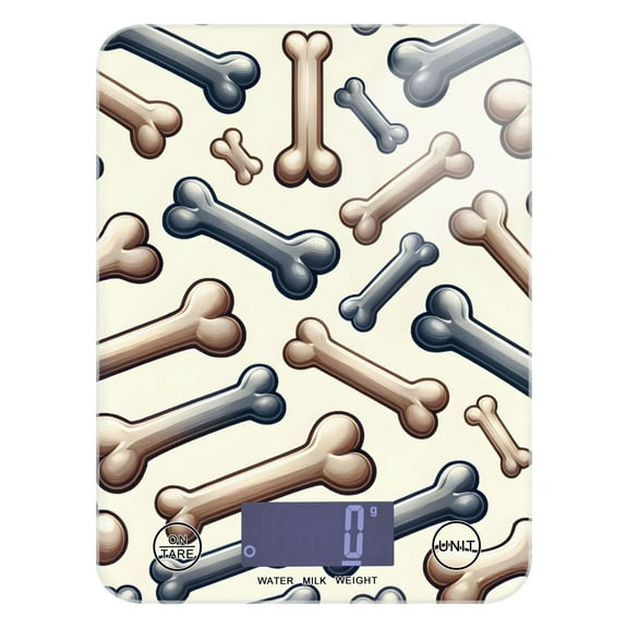 Digital Kitchen Food Scale Weight Grams Oz for Baking Cooking Coffee 11lb 0.05oz/1g Glass Dog Bone