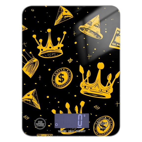 Digital Kitchen Food Scale Weight Grams Oz for Baking Cooking Coffee 11lb 0.05oz/1g Glass Dollars Coin Crown