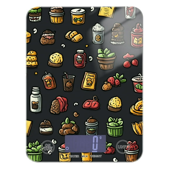 Digital Kitchen Food Scale Weight Grams Oz for Baking Cooking Coffee 11lb 0.05oz/1g Glass Drink Strawberries Cake