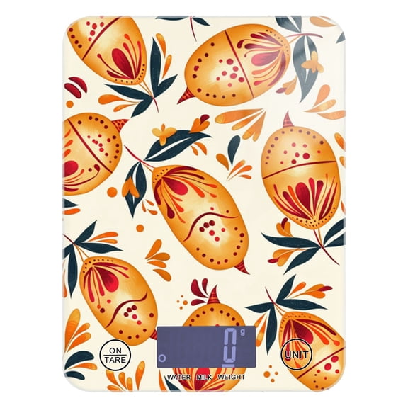 Digital Kitchen Food Scale Weight Grams Oz for Baking Cooking Coffee 11lb 0.05oz/1g Glass Potatoes Folk Art