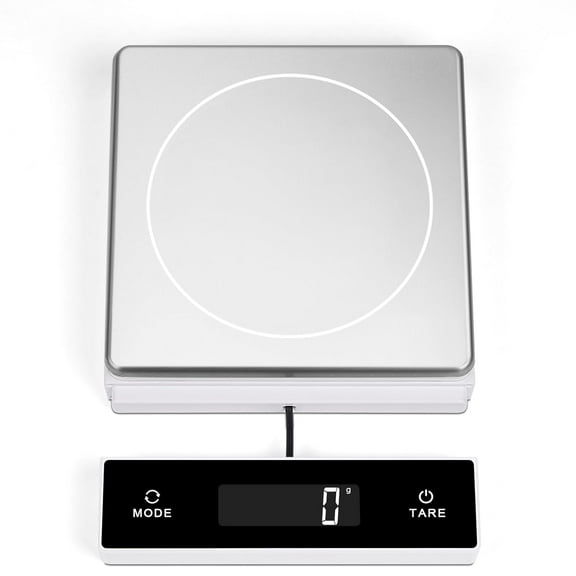 Digital Kitchen Scale, 11-Pound Stainless Steel Food Scale with Pull-Out Display, 1g/0.01oz Precision for Baking, Cooking, Meal Prep, 6-Unit Conversion