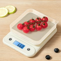 Digital Kitchen Scale 11lb High Precision | LCD Display Food Weighing | Type-C Rechargeable | Multiple Units g oz kg lb | Slim White Design | Ideal for Baking, Cooking, Portion Control