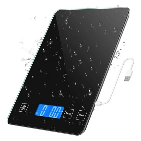 Digital Kitchen Scale 1g-10kg Food Scale Waterproof Tempered Glass Platform High Accuracy Multi-Function Scale - High Precision
