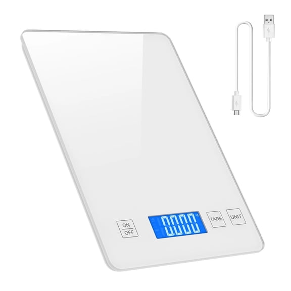 Digital Kitchen Scale 1g-10kg Food Scale Waterproof Tempered Glass Platform High Accuracy Multi-Function Scale