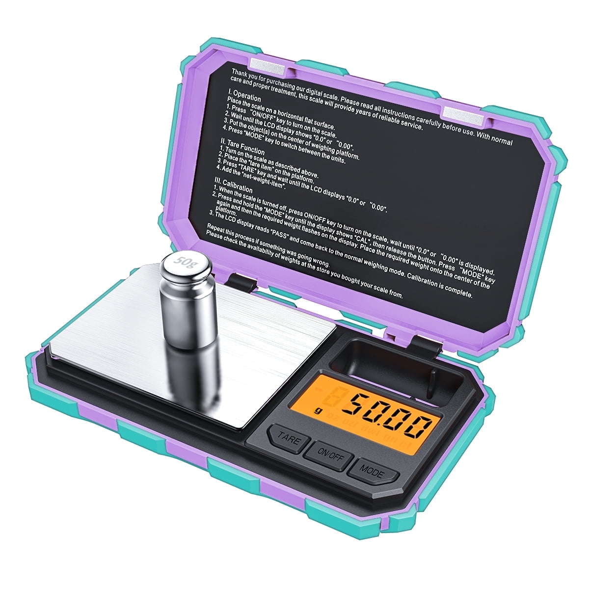 Digital Kitchen Scale, 200g/0.03g Mini Scale with 50g Calibration Weight Electronic Scale for Kitchen Cooking Jewelry Medicine