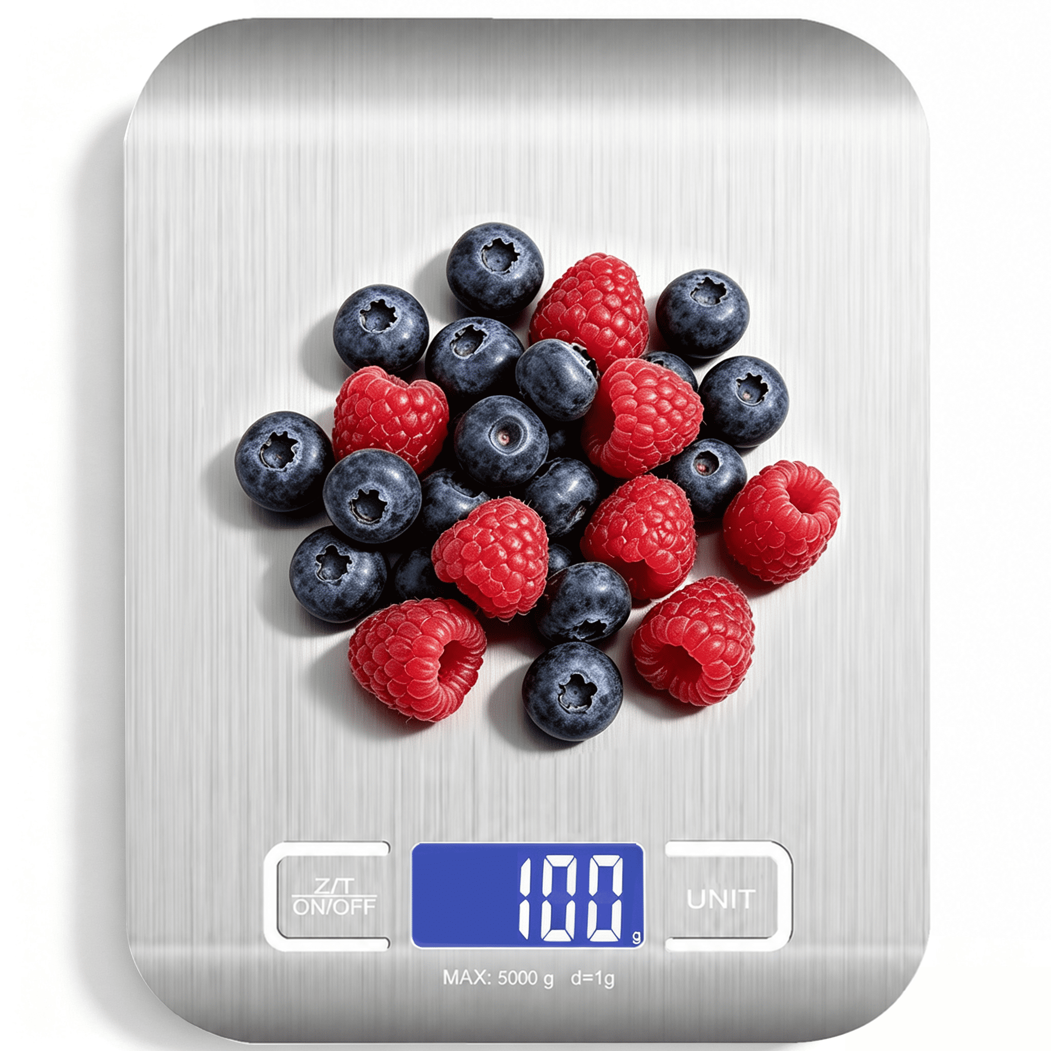 Digital Kitchen Scale, 5000g/1g High Precision Food Scale, Stainless Steel Digital Cooking Scale with Tare Function & Unit Conversion, LCD Display Electronic Sc