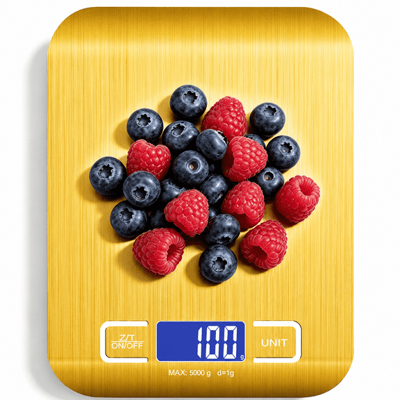 Digital Kitchen Scale, 3000g/0.1g High Precision Food Scale, Stainless Steel Digital Cooking Scale with Tare Function & Unit Conversion, LCD Display Electronic Scale for Baking, Cooking, Meal Prep