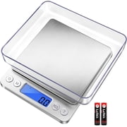 Digital Kitchen Scale 3000g/0.1g Precision, Pocket Food Scale with LCD Display, 6 Units, Tare, 2 Trays, Battery Included   for Cooking, Baking, Coffee, Food, Reptiles