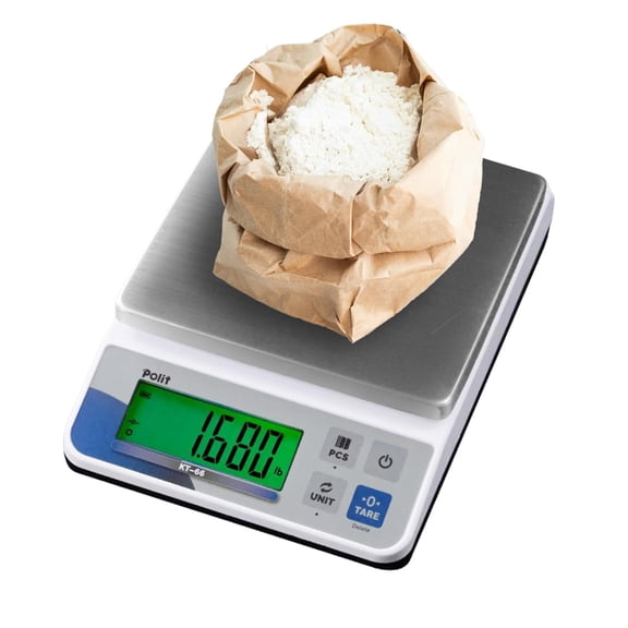Digital Kitchen Scale 30lb 13kg Capacity with 1g Precision LCD Display Stainless Steel Top 5 Units Grams Ounces Pounds