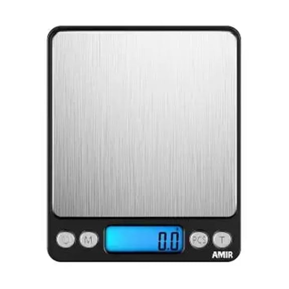Digital Kitchen Scale 3kg/0.1g Mini Pocket Cooking Food Scales Stainless Steel Jewelry Scale With Back-Lit LCD Display ,Smart Design