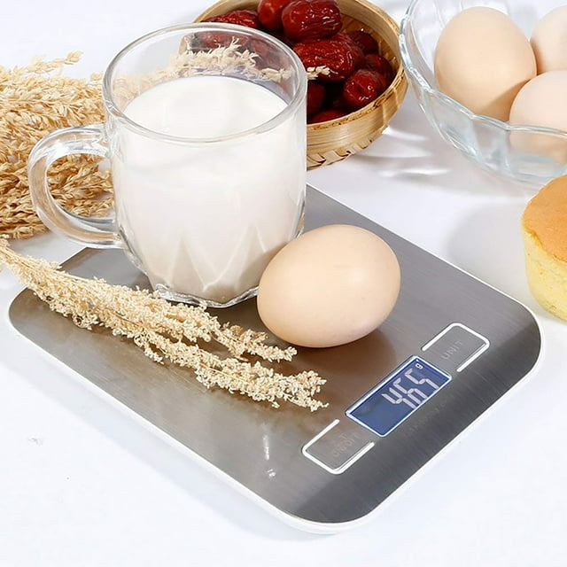 Digital Kitchen Scale 5kg/1g - Stainless Steel Food Scale with LCD Display, Precise Weighing for Baking, Cooking, Meal Prep