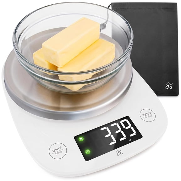 Digital Kitchen Scale for Baking Food Scale with Gram & Ounce Measurements, Easy Tare & Stable Readings, Precision Scale for Sourdough Bread, Baking & Cooking, 11 lb Capacity