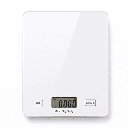 Food Scale, Digital Kitchen Scale with LCD Display, 6 Units with Tare Function for Baking Cooking and Meal Prep