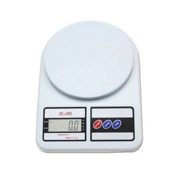 Electronic Kitchen Scales with grams and ounces,Food Weighing Cooking Scales 400 10KG/0.1g Kitchen Mail LCD Digital Scale White