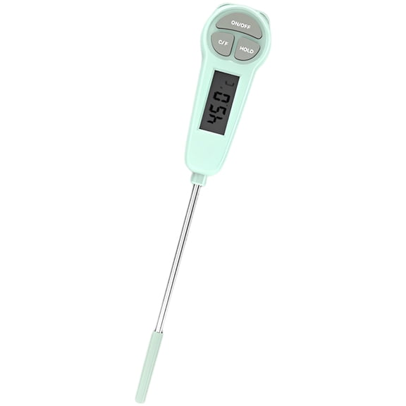 Digital Kitchen Thermometer with 304 Stainless Steel Probe, Fast Accurate Instant Read Food Meat Thermometer for BBQ, Baking, Grilling, Milk, -58 to 572 Wide Range, Large LCD Display