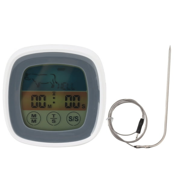 Digital Kitchen Thermometer With Timer, Precise Temp Control For BBQ, Meat, Poultry Fish
