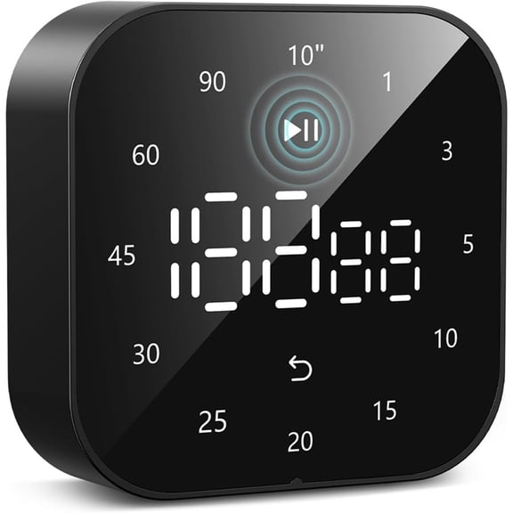Digital Kitchen Timer,10s/1/3/5/10/15/20/25/30/45/60/90 Minutes Magnetic Countdown Timer, 199Min Countup Pomodoro Timer