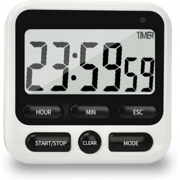 Digital Kitchen Timer 24 Hour Clock And Alarm Function With Silent Or Alarm