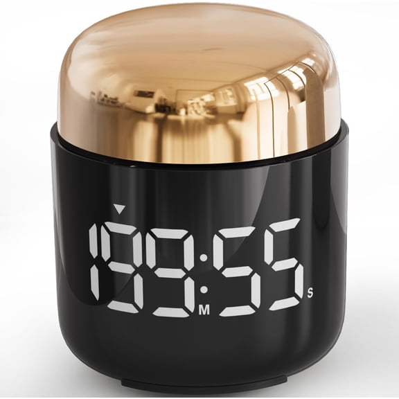 Digital Kitchen Timer,Countdown Countup Timer with Large LED Display Volume Adjustment,Timer for Cooking, Classroom Time Kids and Teachers. (Gold)